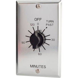 2 Hour Spring Wound Twist Timer 125-277V SPDT Metal Wallplate