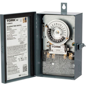 24 Hour Time Switch, 40A, 120V, DPST, Indoor/Outdoor Metal Enclosure