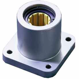 DryLin® R Straight Bearings 3/4" Polymer Linear 4 Bolt Flange Bearing