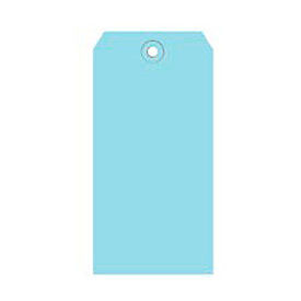 Shipping Tag #6, 5-1/4"L x 2-5/8"W, Light Blue, 1000/Pack