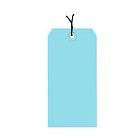Shipping Tag Pre Strung, #6, 5-1/4"L x 2-5/8"W, Light Blue, 1000/Pack