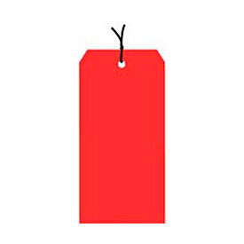 Shipping Tag Pre Strung, #3, 3-3/4"L x 1-7/8"W, Red, 1000/Pack