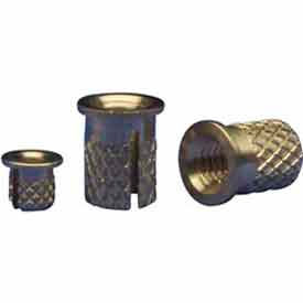 10-32 Flanged Press Insert - Brass
