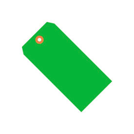Shipping Tag #6, 5-1/4"L x 2-5/8"W, Fluorescent Green, 1000/Pack