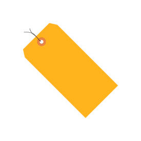 Shipping Tag, Pre Wired#7, 5-3/4"L x 2-7/8"W, Fluorescent Orange, 1000/Pk