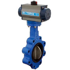 3" Lug Style Butterfly Valve with EPDM Seals and Double Acting Pneumatic Actuator