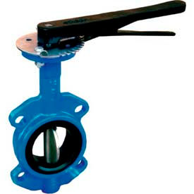 4" Wafer Style Butterfly Valve with EPDM Seals and 10 Position Handle