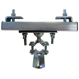 End Clamp W/ S Beam Support, 6-1/2"L x 5"W, Gray
