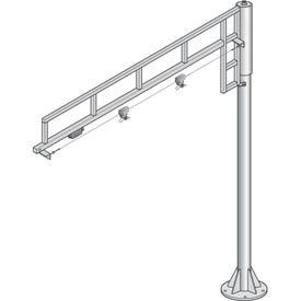 Swing Boom with Floor Mounted Support, 190 lbs Weight, 120"W, Yellow