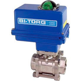 2" 3-Pc SS NPT Ball Valve with NEMA 4 115VAC