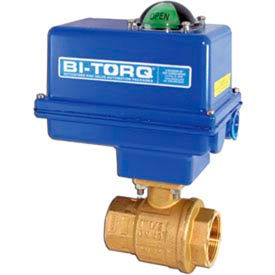 1-1/2" 2-Pc Brass NPT Ball Valve with NEMA 4 115VAC