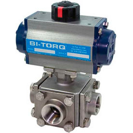 1" 3-Pc SS NPT Ball Valve W/Dbl. Acting Pneum. Actuator
