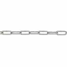 6044032 4/0 Straight Link Coil Chain - 100 Feet/Carton - Zinc Plated