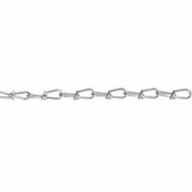 1/0 Twin Loop Chain - 100 Feet/Carton - Zinc Plated