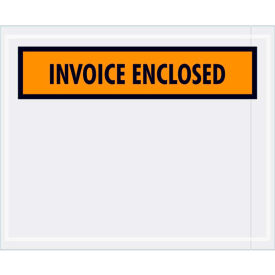 Panel Face Envelopes, "Invoice Enclosed" Print, 5-1/2"L x 4-1/2"W, Orange, 1000/Pack