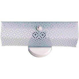 2 Light - 14" - Vanity - w/Diamond "U" Channel Glass White