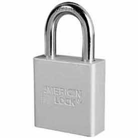 No. A1205CLR High Security Solid Aluminum Padlock 5 Pin Cylinders - Silver
