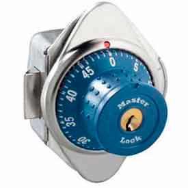 No. 1654MDBLU Built-In Combo Lock for Horizontal Latch Box Locker - Blue Dial - RH