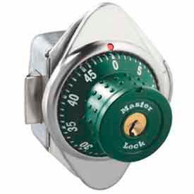 No. 1654MDGRN Built-In Combo Lock for Horizontal Latch Box Locker - Green - RH