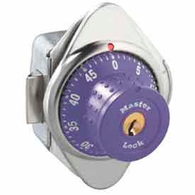 No. 1654MDPRP Built-In Combo Lock for Horizontal Latch Box Locker - Purple- RH