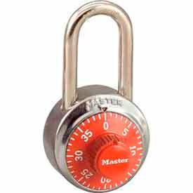 General Security Combo Padlock LF Shackle - Orange Dial