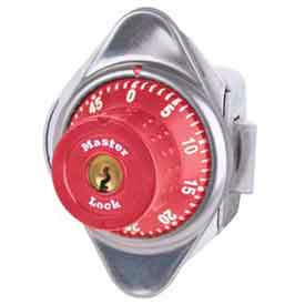 Master Lock No. 1655MDRED Built-In Combo Lock for Horizontal Latch Box Locker - Red Dial