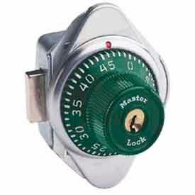 No. 1670MDGRN Built-In Combination Deadbolt Lock - Green Dial - Right Hinged