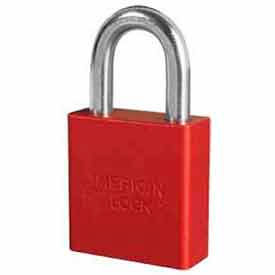 High Security Solid Aluminum Padlock 5 Pin Cylinders - Red