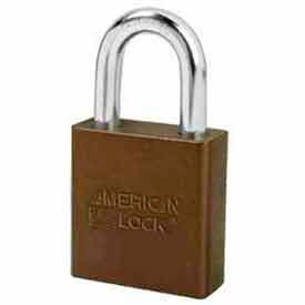 No. A1265BRN High Security Solid Aluminum Padlock 6 Pin Cylinders - Brown