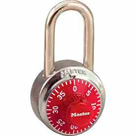 General Security Combo Padlock LF Shackle - Red Dial