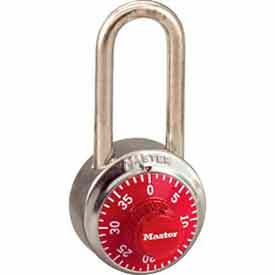 No. 1502LHRED General Security Combo Padlock - Left Shackle - Red Dial