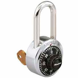 No. 1525LF General Security Combo Padlock - Key Control - LF Shackle - Black
