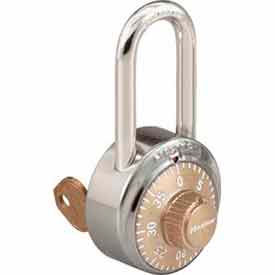General Security Combo Padlock - Key Control - LF Shackle - Gold