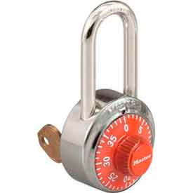 General Security Combo Padlock - Key Control - LF Shackle - Orange