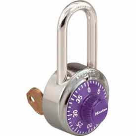 General Security Combo Padlock - Key Control - LF Shackle - Purple