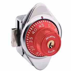 Built-In Combination Lock Red Metal Dial - Right Hinged