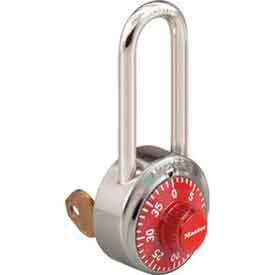 General Security Combo Padlock - Key Control - Red
