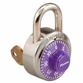 No. 1525PRP General Security Combo Padlock - Key Control - Purple dial
