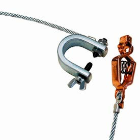 Alligator Clip & C-Clamp w/ 10 Ft. 7X19 Stranded Flex. Steel Cable