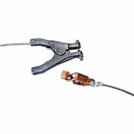 Hand Clamp & Alligator Clip with 10 Ft. 7X19 Stranded Flex. Steel Cable