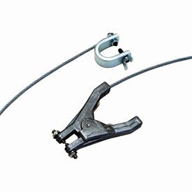 Hand Clamp & C-Clamp with 10 Ft. 7X19 Insulated Stranded Flex. Steel Cable