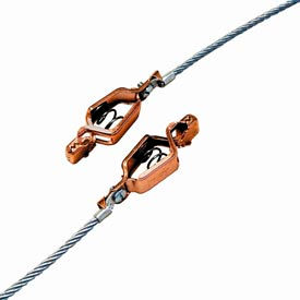 Two Alligator Clips w/ 3 Ft. 7X19 Stranded Flex. Steel Cable