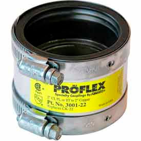 2" Cast Iron/PVC/Steel X 2" Copper Proflex Coupling
