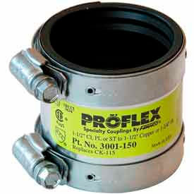 1-1/2" Cast Iron/Pvc/Steel X 1-1/2" Copper Proflex Coupling