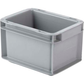 Euro-Fix Solid Container, 8"L x 6"W x 4-3/4"H, Gray, Polypropylene