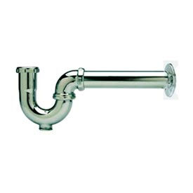17GA 1-1/4" x 1-1/4" Chrome Plated P-Trap with Cleanout