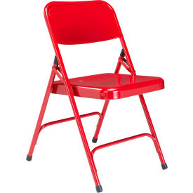 Steel Folding Chair - Premium with Double Brace - Red