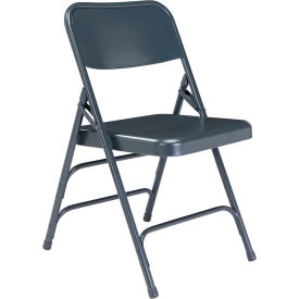 Steel Folding Chair - Premium with Triple Brace - Blue