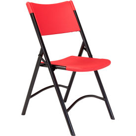 Folding Chair - Blow Molded Resin - Red