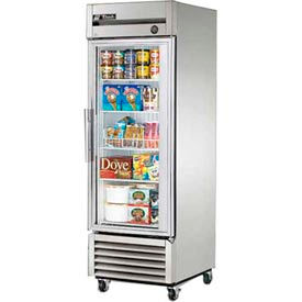 T-Series Reach In Freezer, Glass Door, 23 Cu. Ft., Stainless Steel
